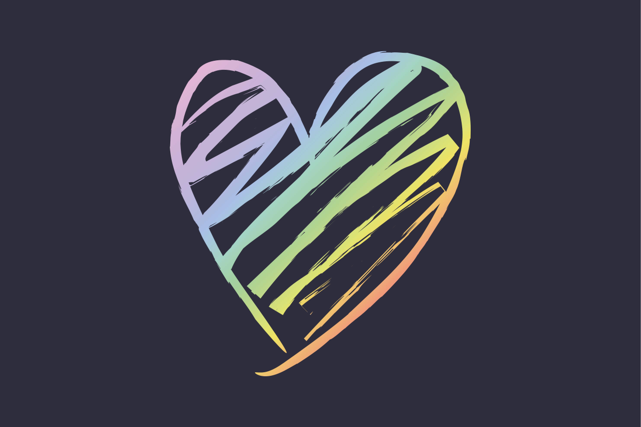 Naproane original formă de inimă colorată - TenStickers