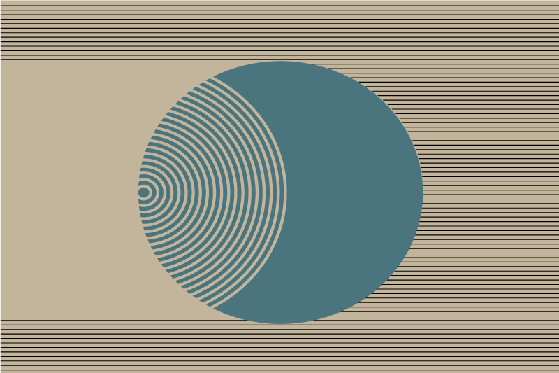 Naproane modern cu motiv geometric circular - TenStickers