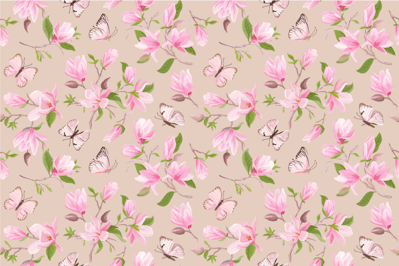 Naproane original cu motiv floral fluture - TenStickers
