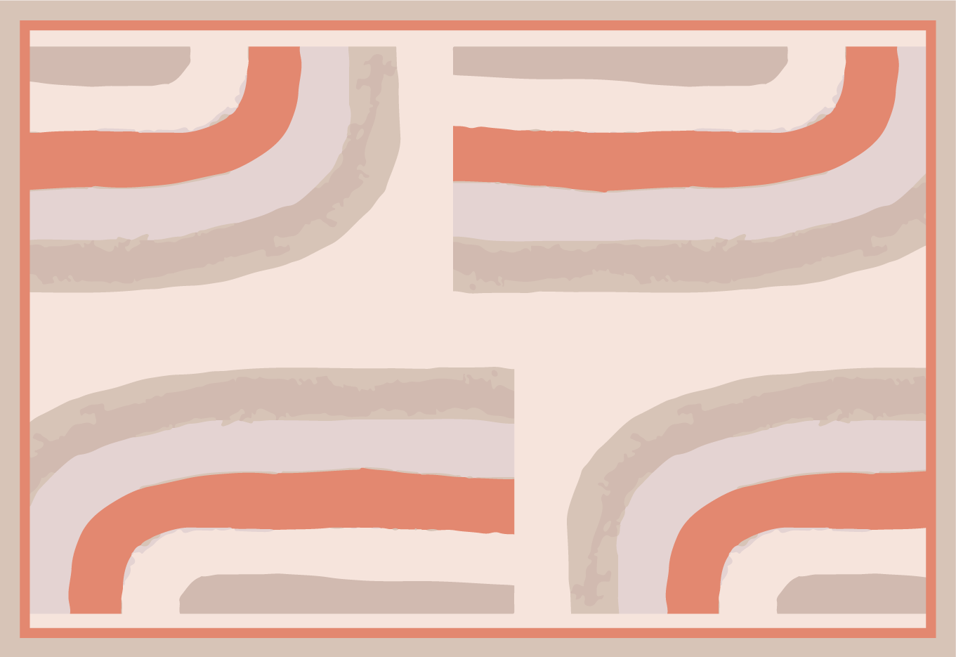 Naproane modern cu modele colorate curbe - TenStickers