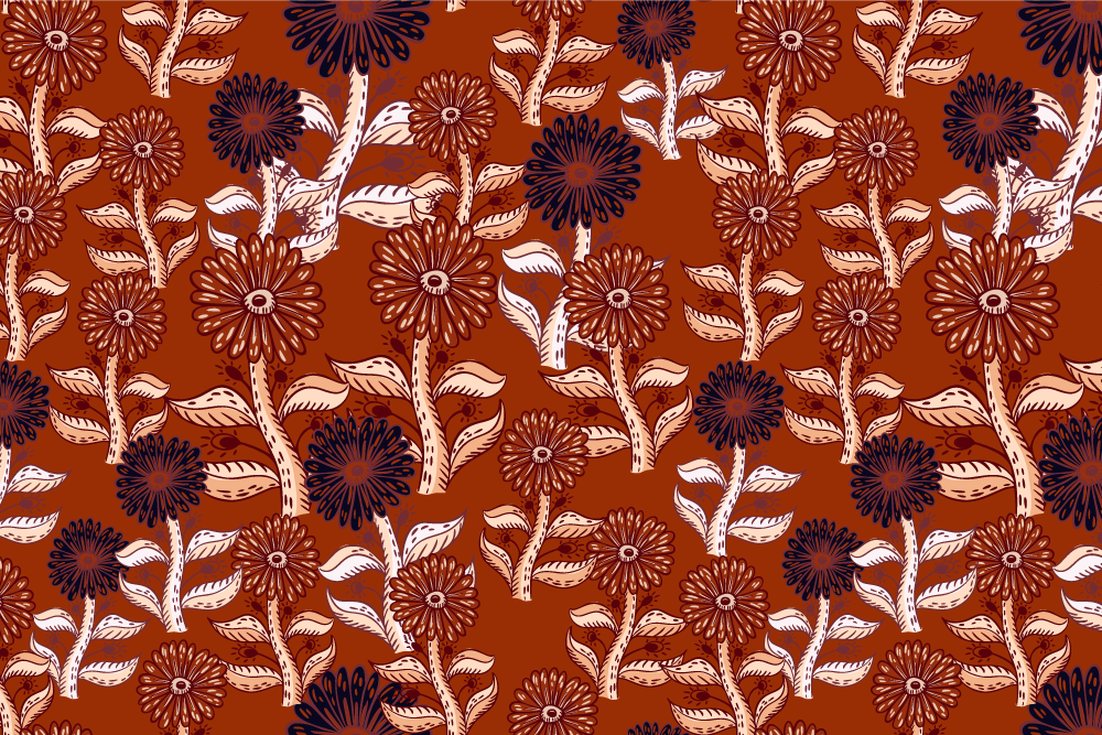 Naproane original veselă cu motive florale - TenStickers