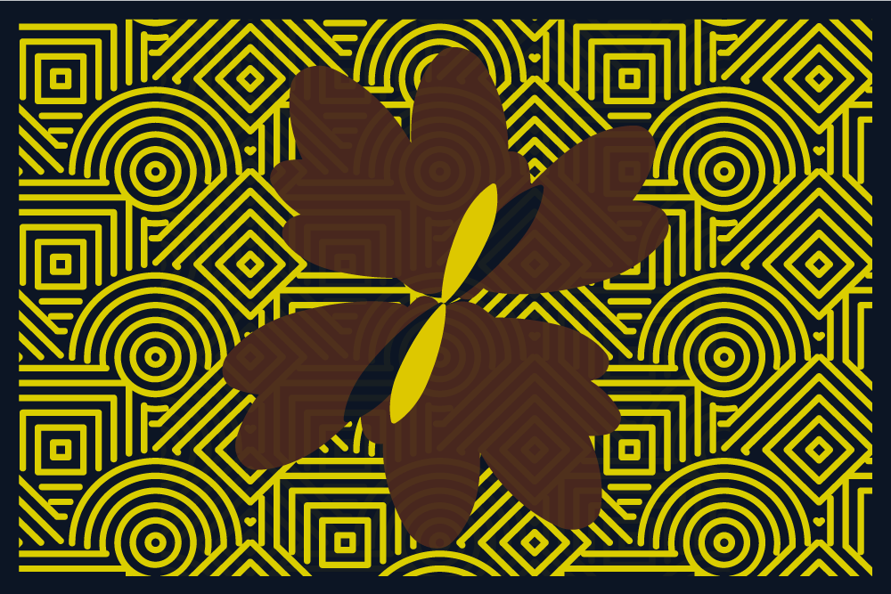 Naproane de textură floare geometrică abstractă - TenStickers