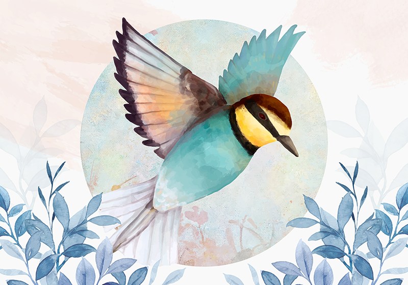 Naproane original artă aviară vibrantă - TenStickers