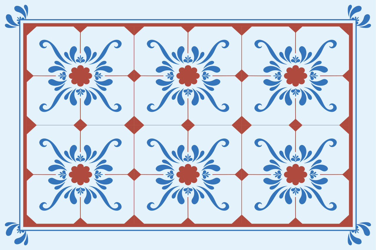 Naproane de textură cu model floral vintage - TenStickers