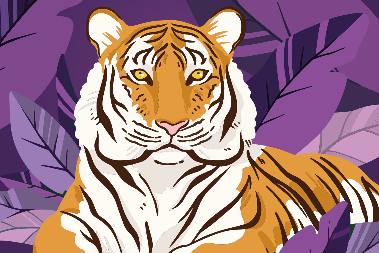 Naproane pentru copii portretul tigru majestic - TenStickers