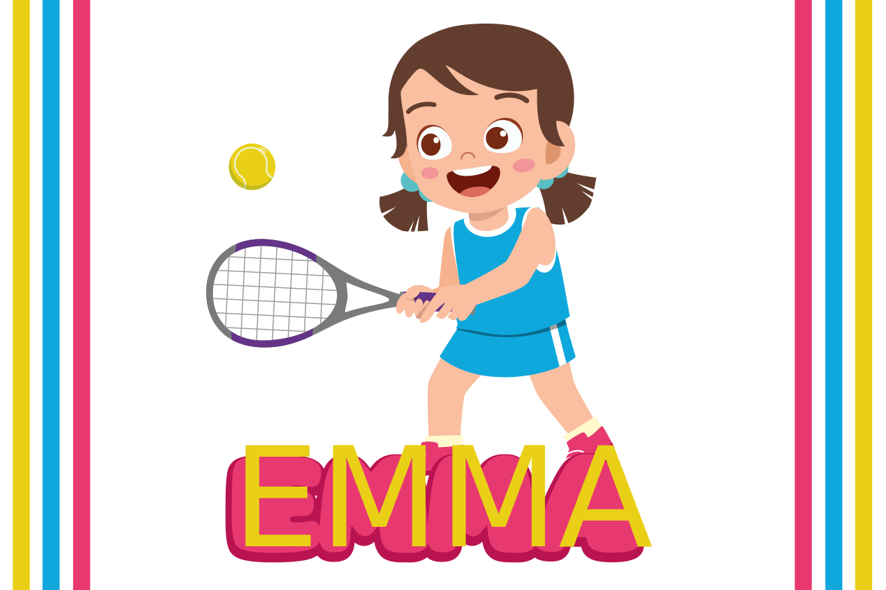 Naproane pentru copii jucător de tenis fericit - TenStickers