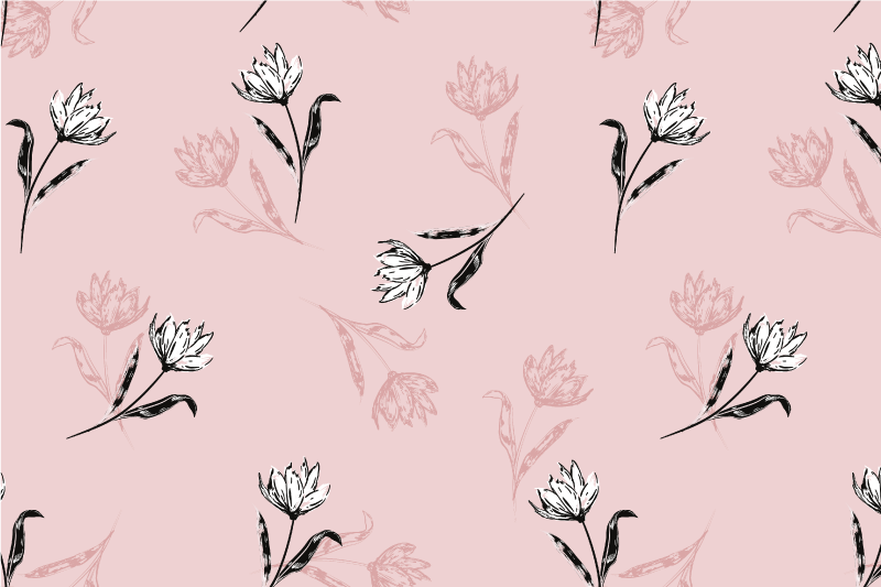 Naproane de textură compoziție botanică elegantă - TenStickers