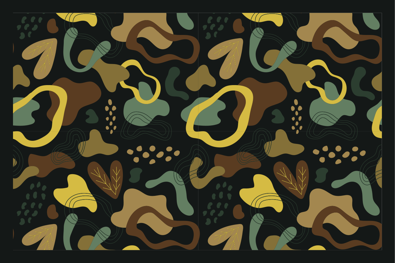 Naproane original Artă abstractă design galben și maro - TenStickers