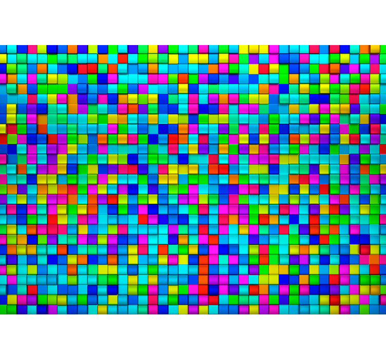 Cuburi colorate picturi murale abstracte - TenStickers