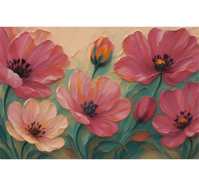 Fototapet baie artă florală pictată - TenStickers