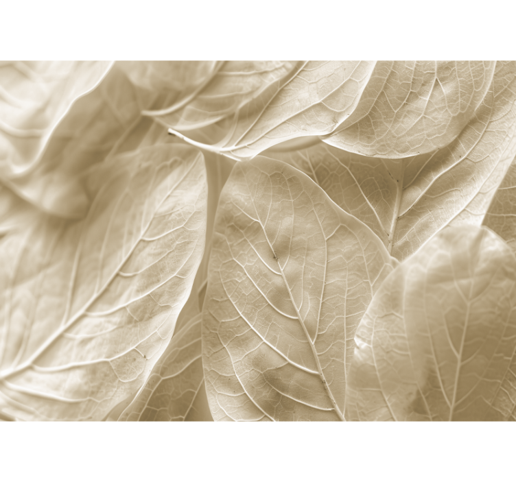 Nunta fototapet frunze mari bej - TenStickers