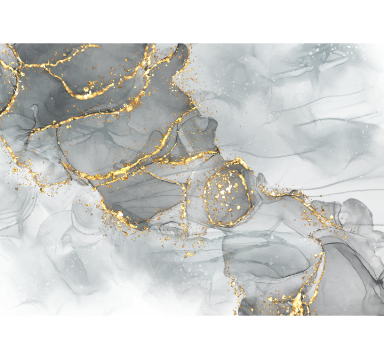 Nunta fototapet mozaic de perete gri și auriu - TenStickers