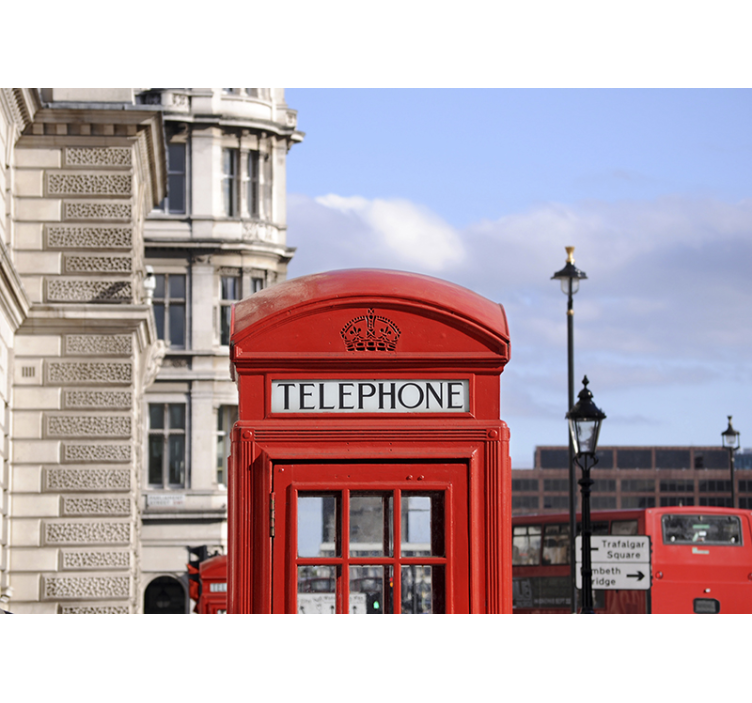 London autobuz oraș mural - TenStickers