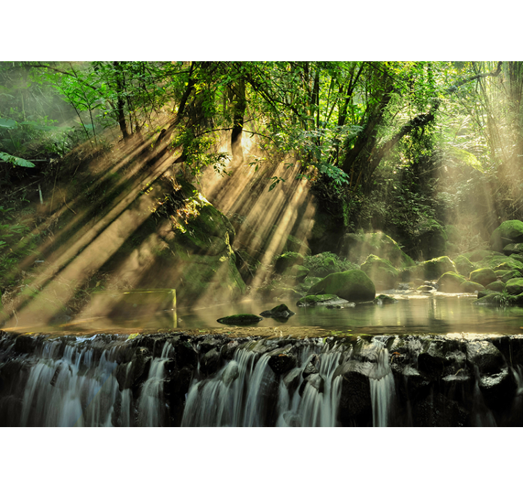 Muralul peisaj secret de peisaj forestier - TenStickers