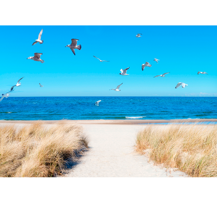 Tapet mural plajă apus de soare - TenStickers