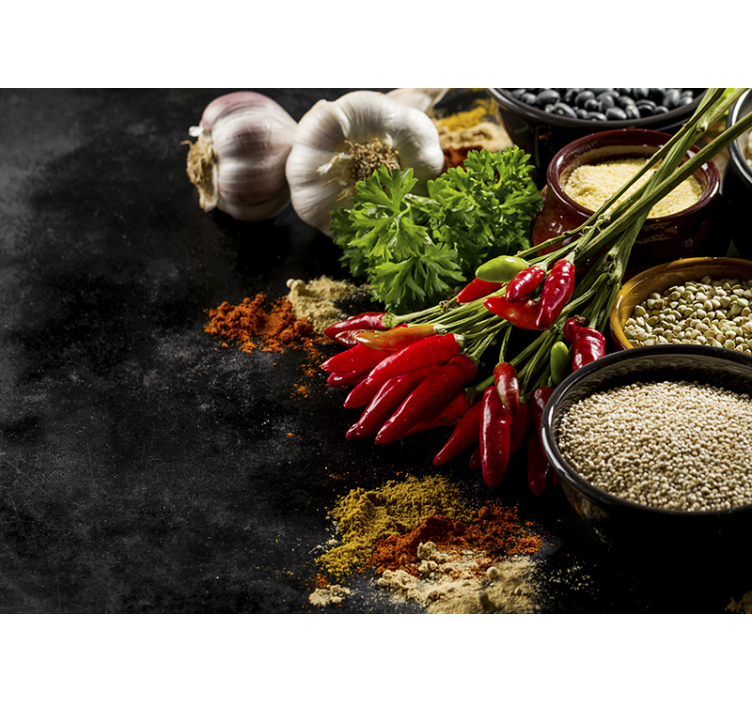 Condimente 3d perete foto mural - TenStickers