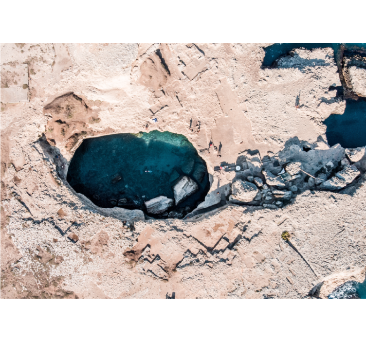 Fototapet natura piscină oceanică stâncoasă - TenStickers