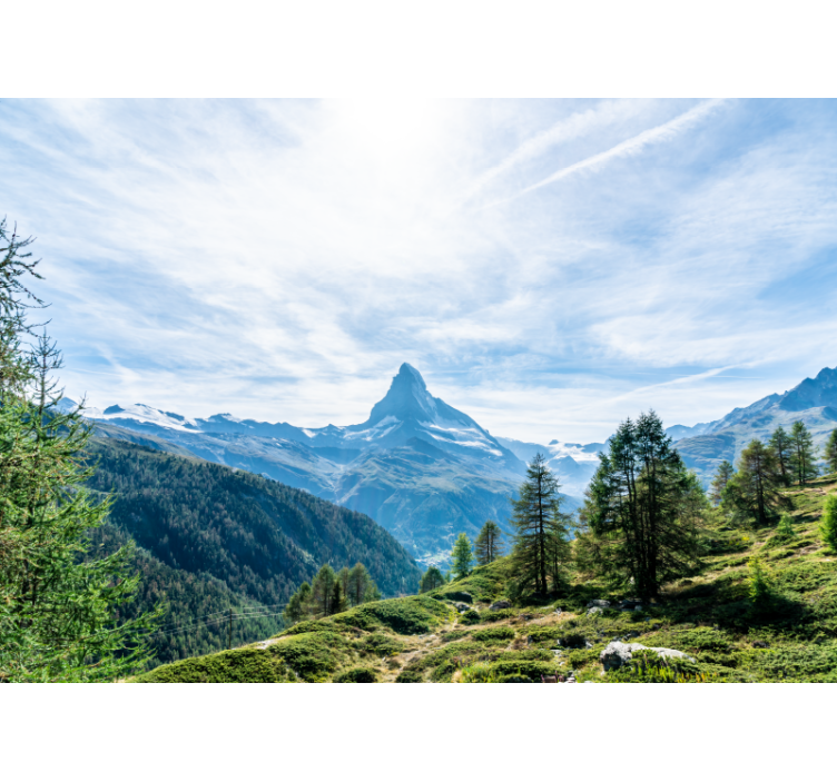 Muntele fototapet vârful montan impresionant - TenStickers