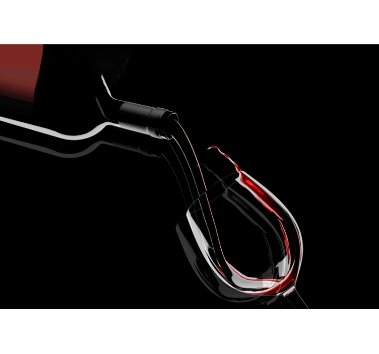 Fototapet muzică eleganța turnării vinului - TenStickers