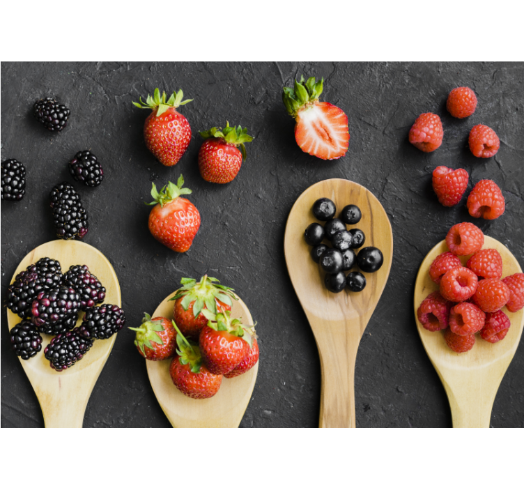 Fototapet cu flori colecția de fructe de pădure - TenStickers