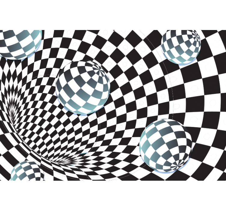 Fototapet abstract model sferic iluzoriu - TenStickers