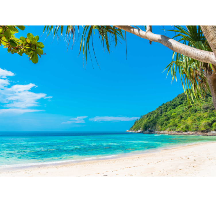 Fototapet mare peisaj tropical de coastă - TenStickers