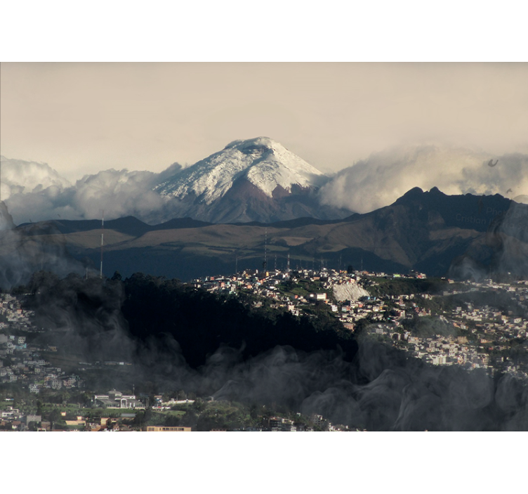 Muntele Fototapet vedere la munte înzăpezit - TenStickers