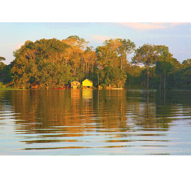 Fototapet peisaje reflecție senină a peisajului acvatic - TenStickers