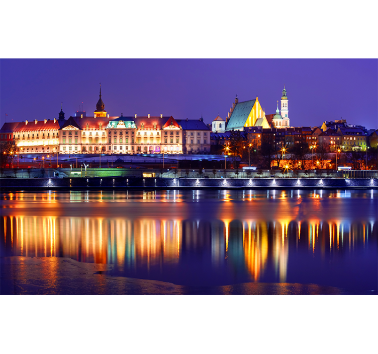 Fototapet de oraș reflecție istorică a peisajului urban - TenStickers