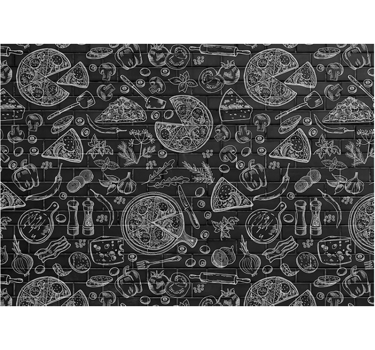 fototapetde bucătărie pentru simboluri și texte pentru restaurant - TenStickers