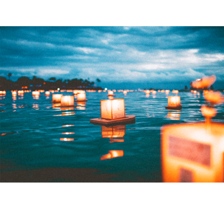 Fototapet natura felinare plutitoare noapte - TenStickers