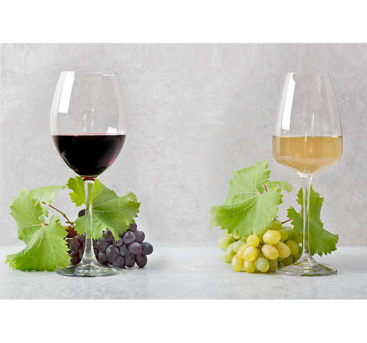 Fototapet muzică struguri și vin - TenStickers