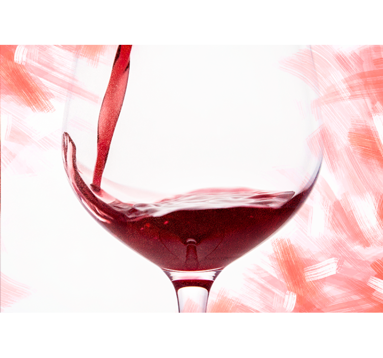 Close up mural de bucătărie cu vin roșu - TenStickers