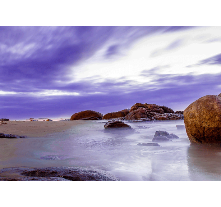 Muntele fototapet peisaj plajă stâncoasă - TenStickers