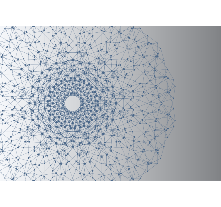 Mural de perete modern albastru și gri mandala - TenStickers