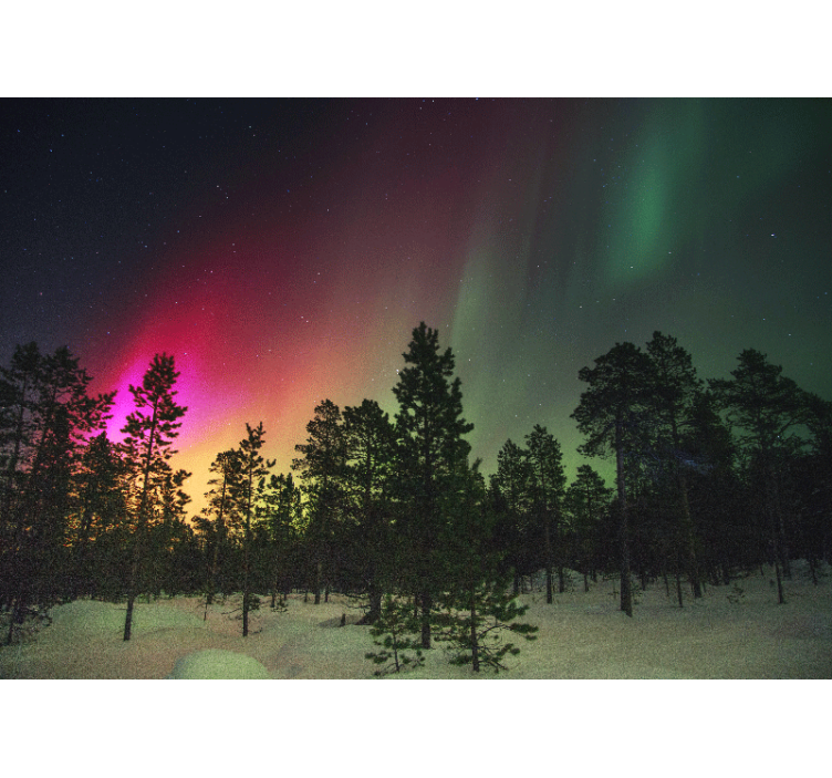 Fototapet natura spectacol de auroră boreală - TenStickers