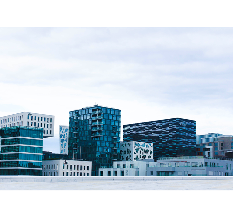 Fototapet de oraș orizont urban modern - TenStickers