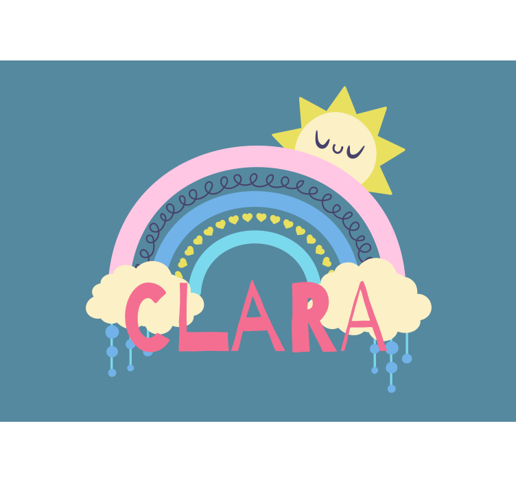 Fototapet pentru copii temă de curcubeu vesel - TenStickers