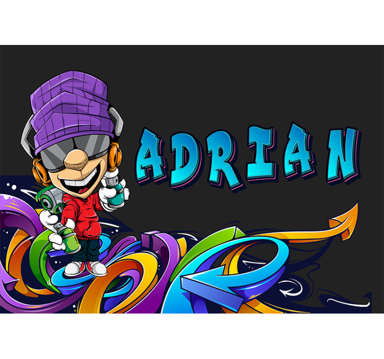 Murală de perete pentru graffiti și băieți tineri - TenStickers