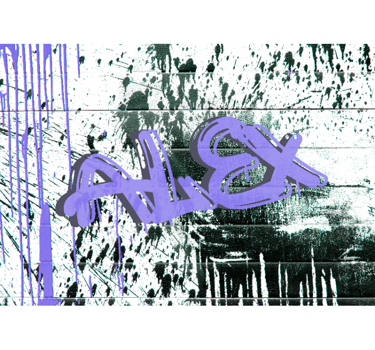 Perete graffiti mov fototapetde artă urbană - TenStickers