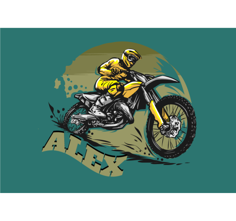 Fototapet vehicule acțiune motociclist motocross - TenStickers