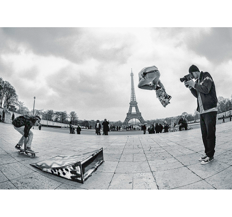 Mural de perete skate paris - TenStickers