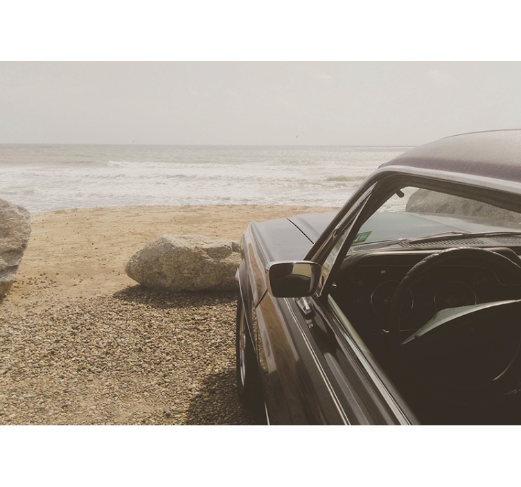 Fototapet vehicule vedere la o mașină clasică - TenStickers