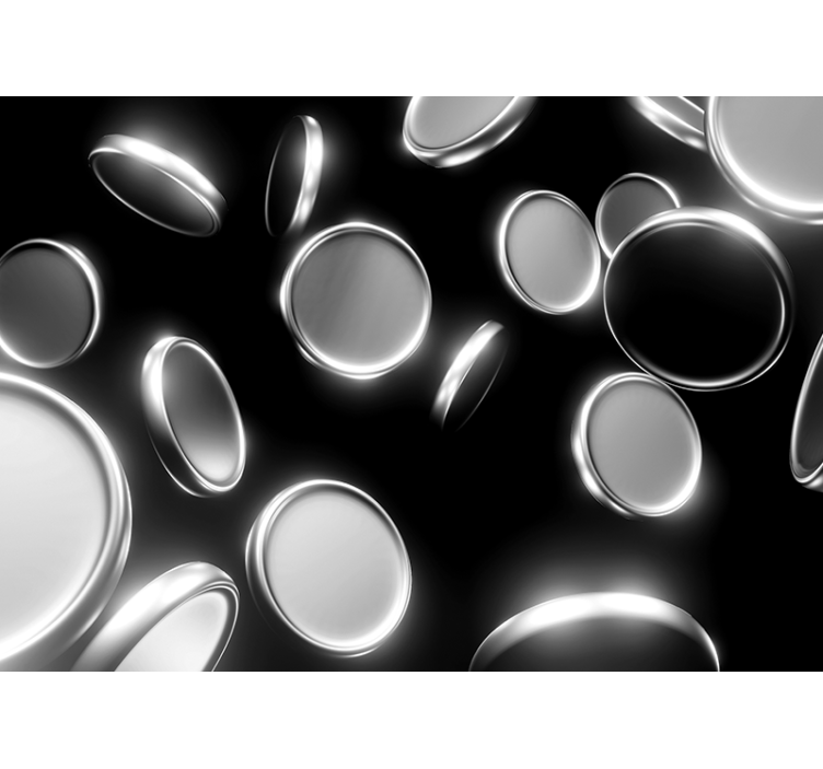 Fototapet abstract forme rotunde plutitoare - TenStickers