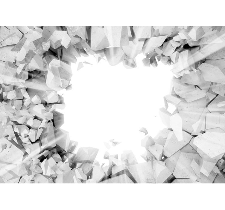 Fototapet 3D textura betonului spart - TenStickers