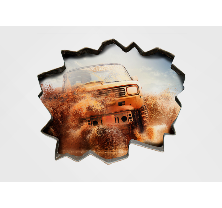 Fototapet vehicule offroader ruginit - TenStickers