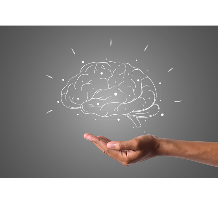 Fraze fototapet vizualizarea conceptului creierului - TenStickers