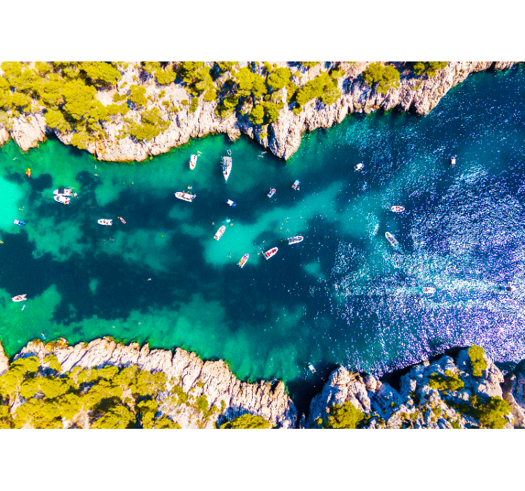 Fototapet peisaje vedere aeriană a coastei - TenStickers