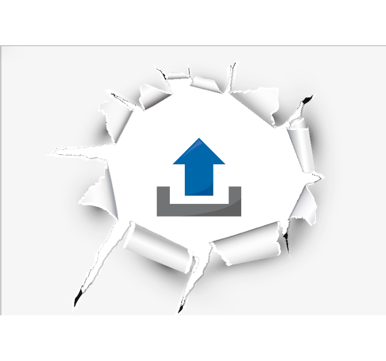 Imagine de desene animate perete rupt mural personalizat - TenStickers