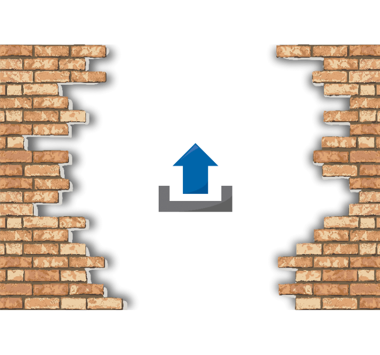 Perete rupt imagine 3d murală personalizată de perete - TenStickers